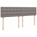 vidaXL Sommier à lattes de lit avec matelas Taupe 200x200 cm Tissu