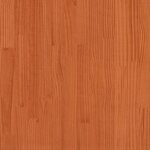 vidaXL Cadre de lit avec tête de lit Brun cire 200 x 200 cm Pin massif