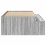 vidaXL Cadre de lit Gris Sonoma 70 x 190 cm Bois d'ingénierie