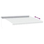 vidaXL Auvent manuel rétractable anthracite et blanc 450x350 cm