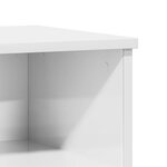 vidaXL Table de chevet Blanc brillant 40x35x50 cm Bois d’ingénierie