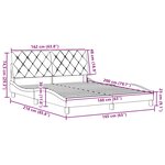 vidaXL Cadre de lit sans matelas crème 160x200 cm tissu