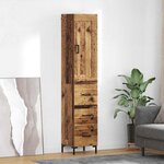vidaXL Haut Armoire Bois Ancien 34 5 x 34 x 180 cm Bois d'ingénierie