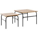 vidaXL Ensemble de meubles de balcon avec coussins 5 Pièces noir acier