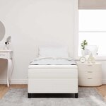 vidaXL Lit à lattes Crème 90 x 200 cm Tissu en velours côtelé