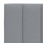 vidaXL Coussin de tête de lit Hanko gris clair 200 cm tissu
