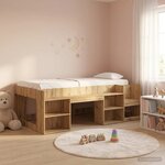 vidaXL Cadre de lit pour enfants avec rangement Chêne artisanal