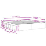 vidaXL Cadre de lit blanc 200x200 cm