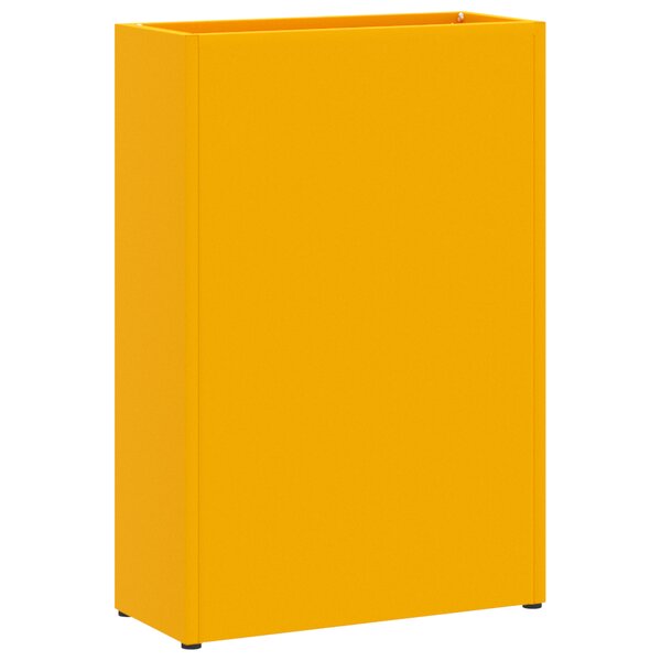 vidaXL Support de parapluie jaune moutarde   28x12x41 cm  Acier