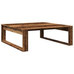 vidaXL Table basse vieux bois 100x100x35 cm bois d'ingénierie