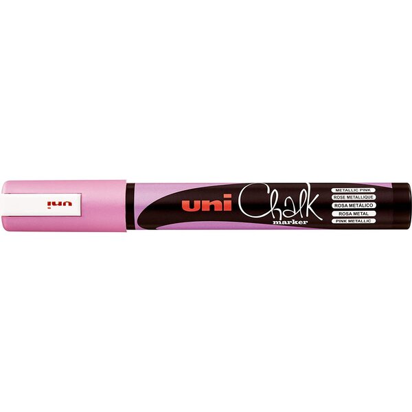 Marqueur craie Chalk PWE5M  rose métallique UNI-BALL