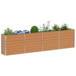 vidaXL Jardinière surélevée Marron Clair 320 x 40 x 77 cm