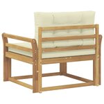 vidaXL Sofa de milieu extérieur Polyester Blanc