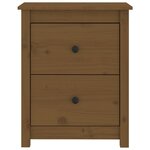 vidaXL Tables de chevet 2Pièces Marron miel 50x35x61 5 cm Bois pin massif
