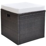 vidaXL Ensemble à manger d'extérieur avec coussins 6Pièces Résine tressée