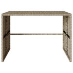 vidaXL Ensemble à manger de jardin 3Pièces coussins gris clair poly rotin