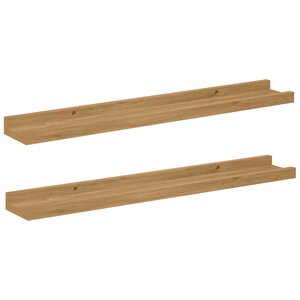 vidaXL Étagère Murale 2 Pièces Marron 60 x 9 x 3 cm Bois d'ingénierie