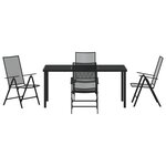 vidaXL Set de salle à manger de jardin 5 pièces en acier anthracite