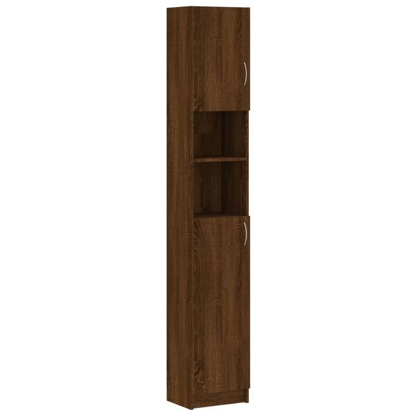 vidaXL Armoire de bain Chêne marron 32x25 5x190 cm Bois d'ingénierie