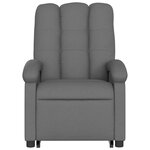 vidaXL Fauteuil inclinable électrique gris foncé tissu