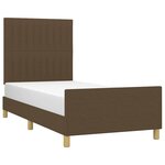 vidaXL Cadre de lit sans matelas marron foncé 90x190 cm tissu