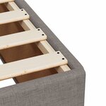 vidaXL Sommier à lattes de lit avec matelas Taupe 90x200 cm Tissu