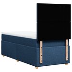 vidaXL Sommier à lattes de lit avec matelas Bleu 90x190 cm Tissu