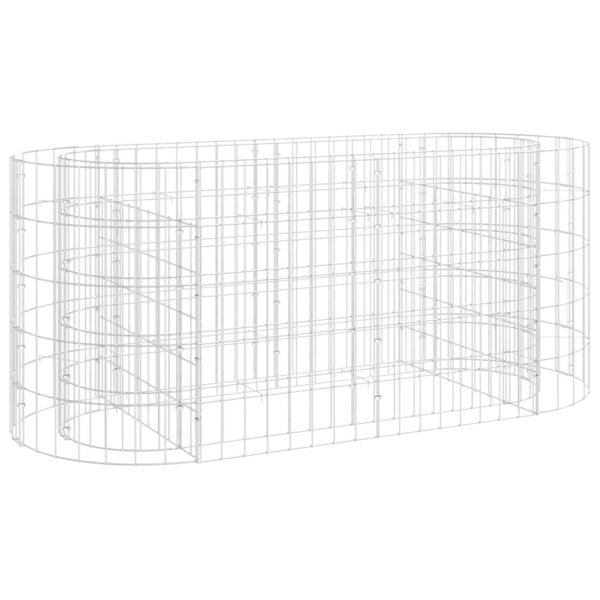 vidaXL Lit surélevé à gabion Fer galvanisé 120x50x50 cm
