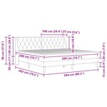 vidaXL Cadre de lit avec matelas Gris foncé 200 x 200 cm Velours