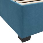 vidaXL Cadre de lit avec matelas Bleu foncé 90 x 190 cm Velours