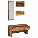 vidaXL Ensemble de meubles d'entrée Bois ancien 90 x 31 x 46.5 cm
