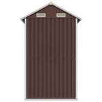 vidaXL Abri de jardin marron 192x152 5x237 cm acier galvanisé