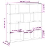 vidaXL Étagère cube murale 12 compartiments vieux bois bois ingénierie