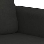vidaXL Ensemble de canapés 3 Pièces avec coussins Noir Tissu