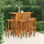 vidaXL Ensemble de bar de jardin 5 Pièces Bois d'acacia massif