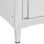vidaXL Armoires de cuisine commerciale 2 Pièces Acier inoxydable