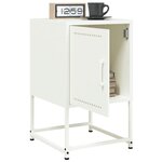 vidaXL Tables de chevet 2 Pièces blanc 36x39x60 5 cm acier