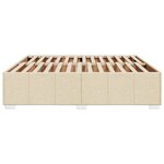 vidaXL Cadre de lit sans matelas crème 200x200 cm tissu