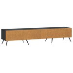 vidaXL Meuble TV avec tiroir Noir 147 x 34 5 x 30 cm Bois d'ingénierie