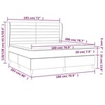 vidaXL Sommier à lattes de lit avec matelas Noir 180x200 cm Tissu