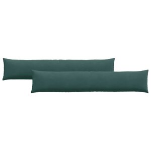 vidaXL Coussins de canapé 2 Pièces Vert foncé 200 x 40 cm