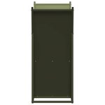 vidaXL Portant de bois chauffage vert olive 69 5x35x81 cm