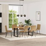 vidaXL Chaises à manger lot de 6 marron velours