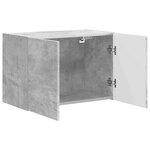 vidaXL Meuble TV mural Gris béton 59 5 x 31 x 40 cm Bois d'ingénierie
