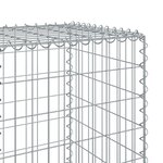 vidaXL Panier gabion avec couvercle 400x50x150 cm fer galvanisé