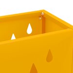 vidaXL Support de parapluie en jaune moutarde  28x12x41 cm en acier