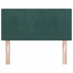 Cabeza de lit LED vidaXL capitonnée en velours vert foncé 100 cm