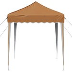 vidaXL Tente de fête pop-up 195 x 195 x 245 cm Beige Tissu Oxford