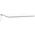 vidaXL Auvent Rétractable Blanc 450 × 350 cm tissu
