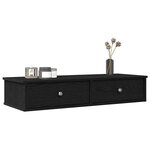 vidaXL Étagère murale et tiroirs noir 100x37 5x19 cm bois d'ingénierie